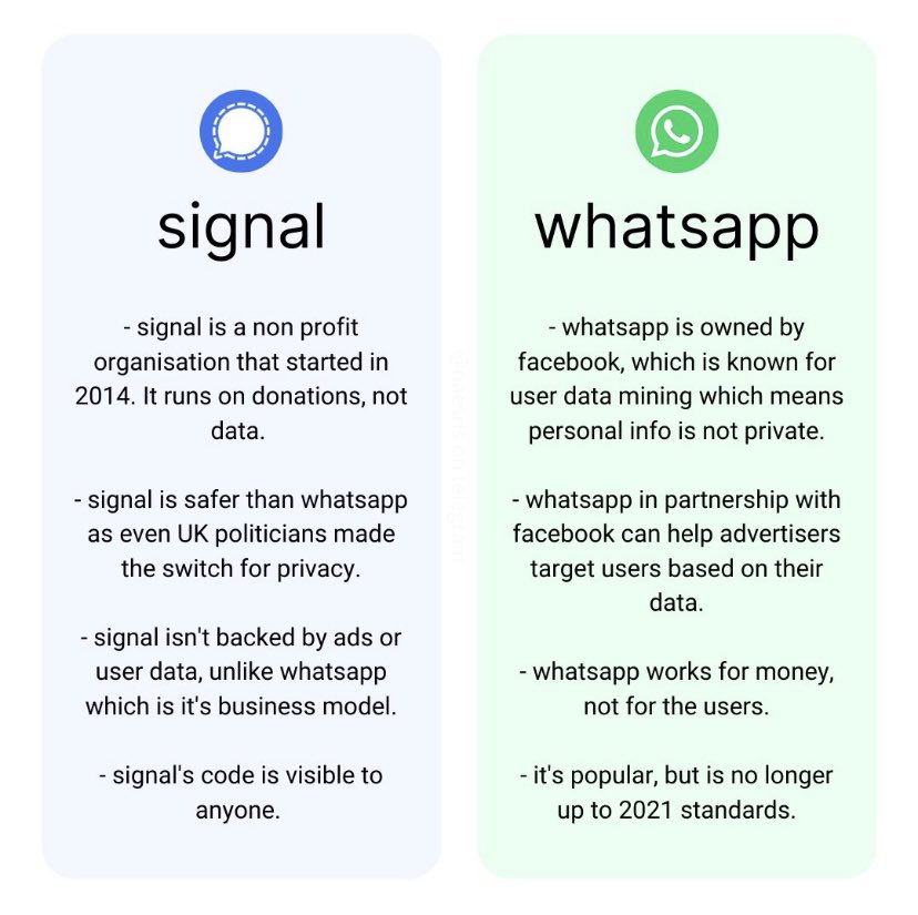 signal vs whatsApp